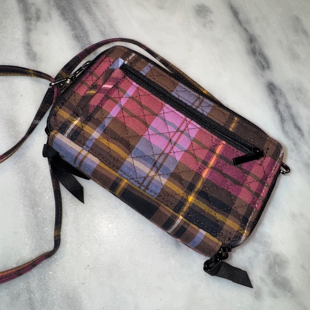 Vera Bradley All in One Plaid Crossbody Wristlet Wallet - Picture 6 of 6